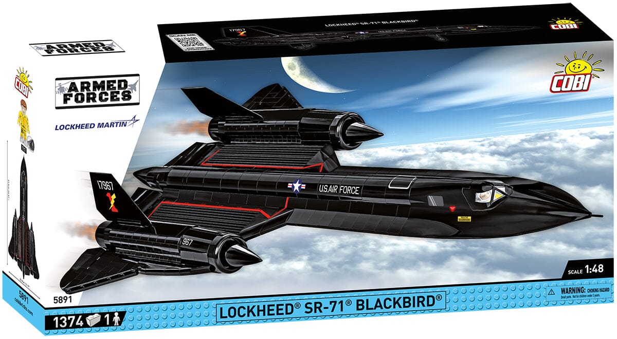 Lockheed SR-71 Blackbird brick aircraft model - COBI 5891 - 1330 bricks