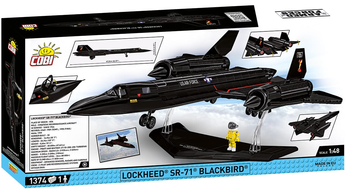 Lockheed SR-71 Blackbird brick aircraft model - COBI 5891 - 1330 bricks - Image 2