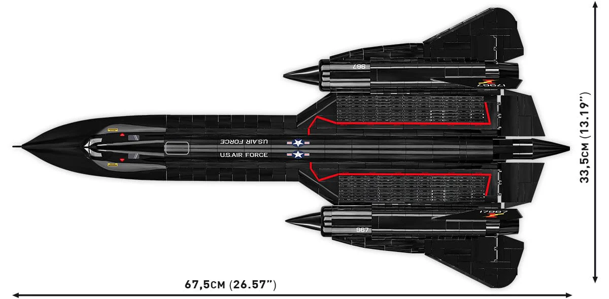Lockheed SR-71 Blackbird brick aircraft model - COBI 5891 - 1330 bricks - Image 9