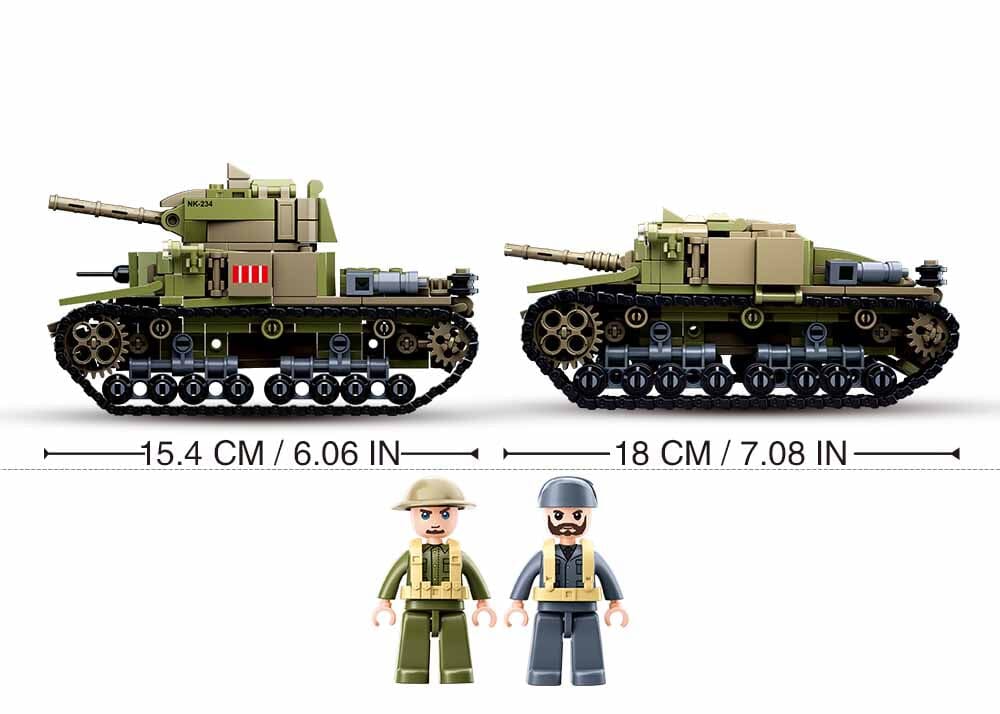 M14/41 Medium brick tank model - Sluban M38-B0711 - 463 bricks - Image 2