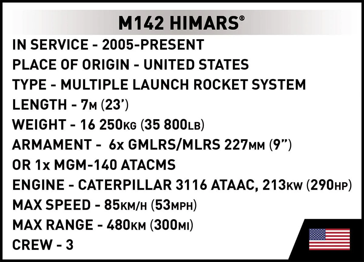 M142 Himars high mobility rocket sytem brick model  - COBI 2626 - 604 bricks - Image 11