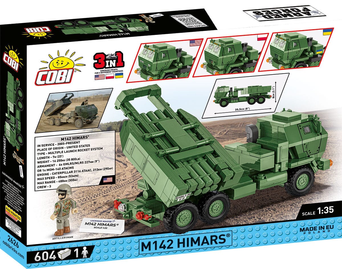 M142 Himars high mobility rocket sytem brick model  - COBI 2626 - 604 bricks - Image 3
