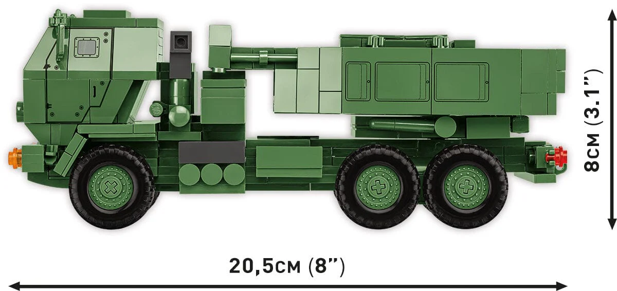 M142 Himars high mobility rocket sytem brick model  - COBI 2626 - 604 bricks - Image 8
