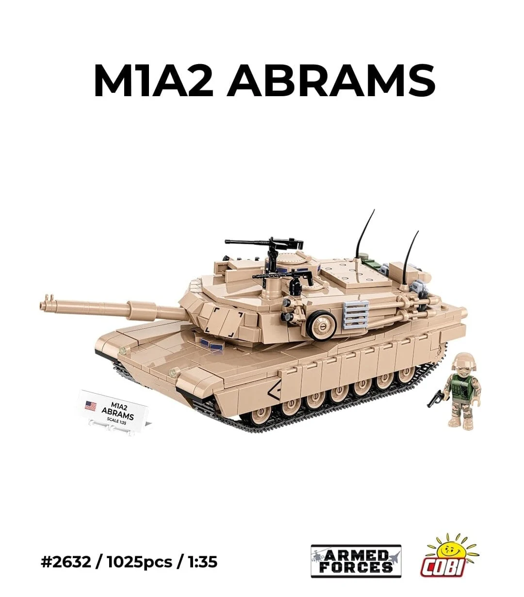 M1A2 Abrams brick tank model - COBI 2632 - 1013 bricks - Image 2