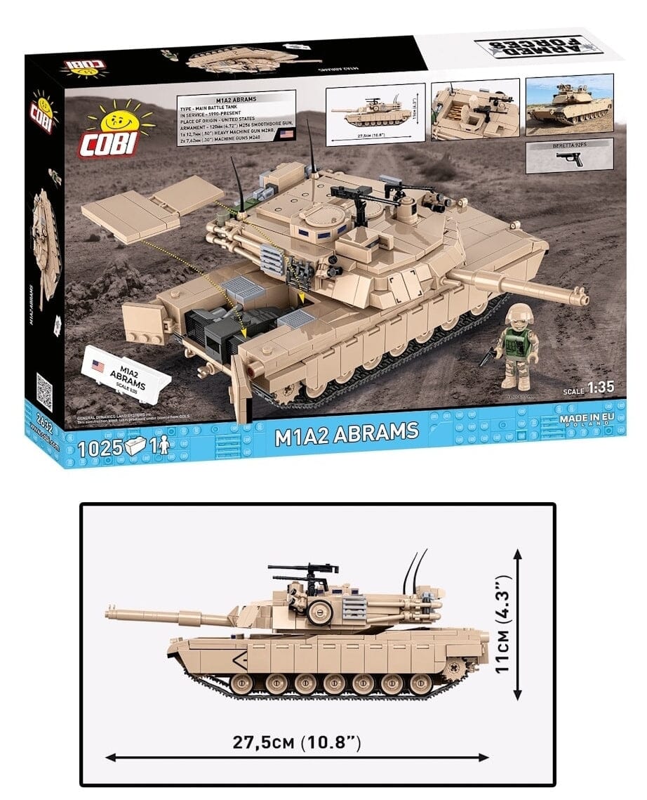 M1A2 Abrams brick tank model - COBI 2632 - 1013 bricks - Image 3
