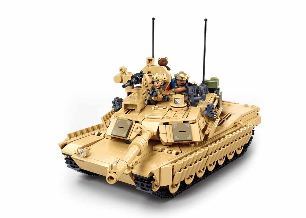 M1A2 Abrams (TUSK 2) brick tank model - Sluban M38-B1365 - 988 bricks - Image 4
