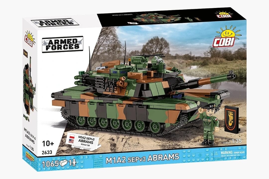 M1A2 SEPv3 Abrams brick tank model - COBI 2633 - 1065 bricks