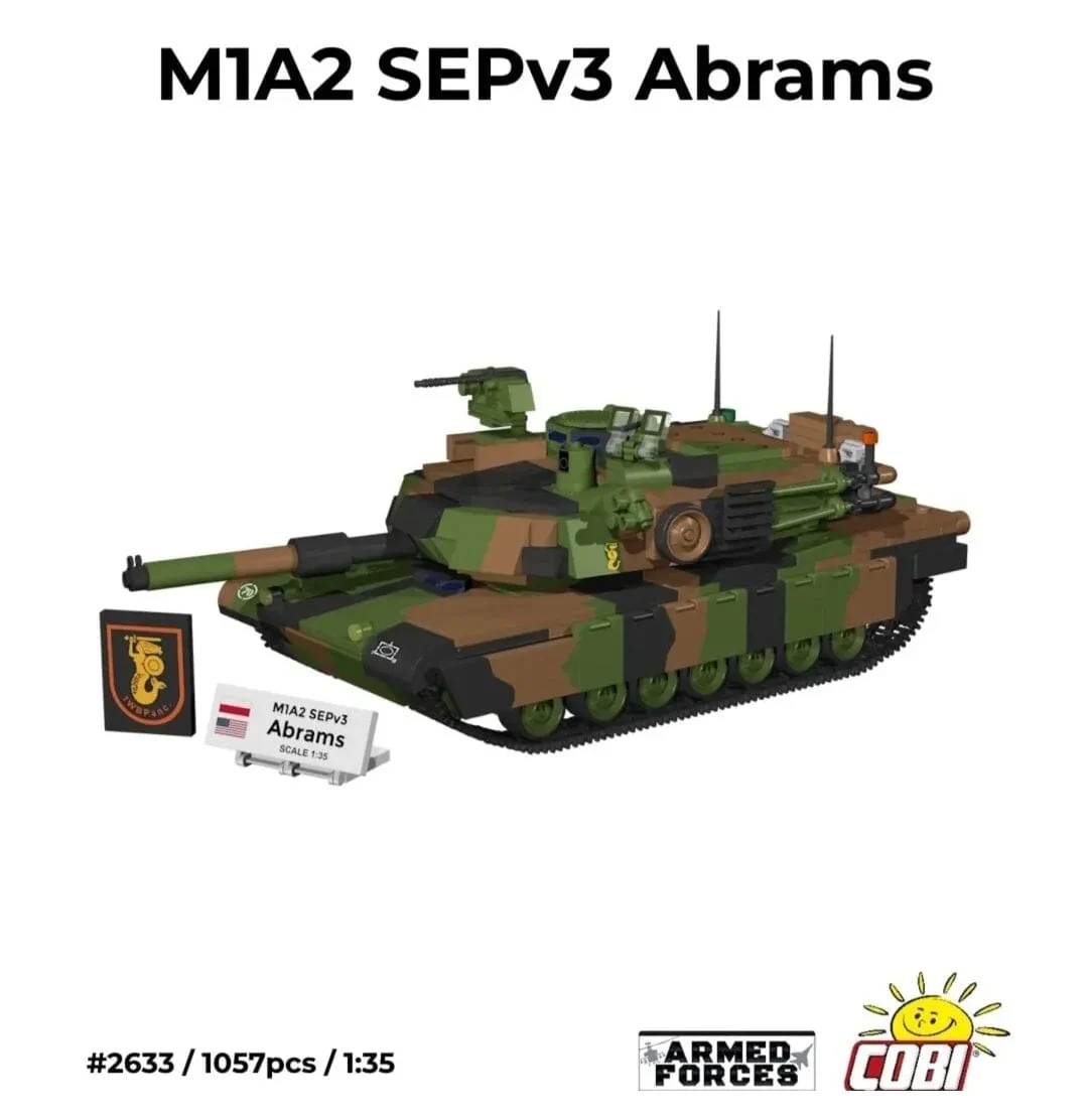 M1A2 SEPv3 Abrams brick tank model - COBI 2633 - 1065 bricks - Image 8