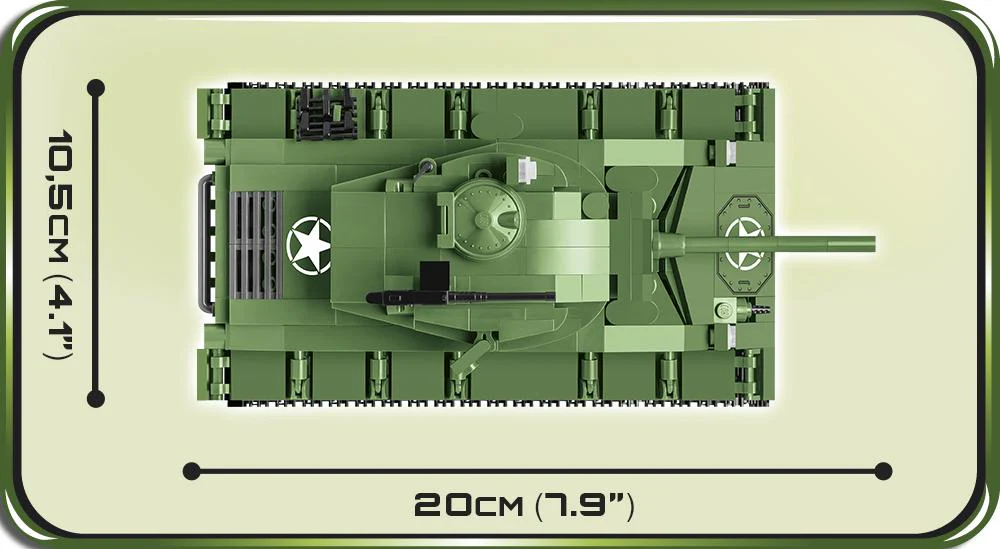 M24 Chaffee - COBI-2543 - 588 brick light tank - Image 5