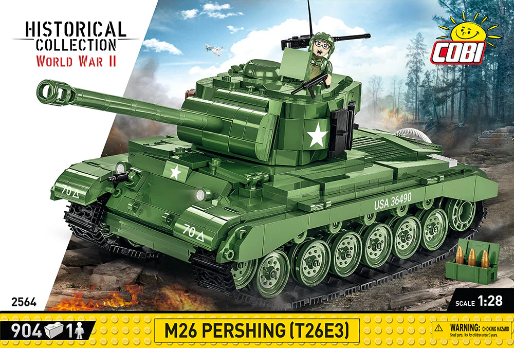 M26 Pershing (T26E3) brick tank model - COBI 2564 - 904 bricks - Image 3