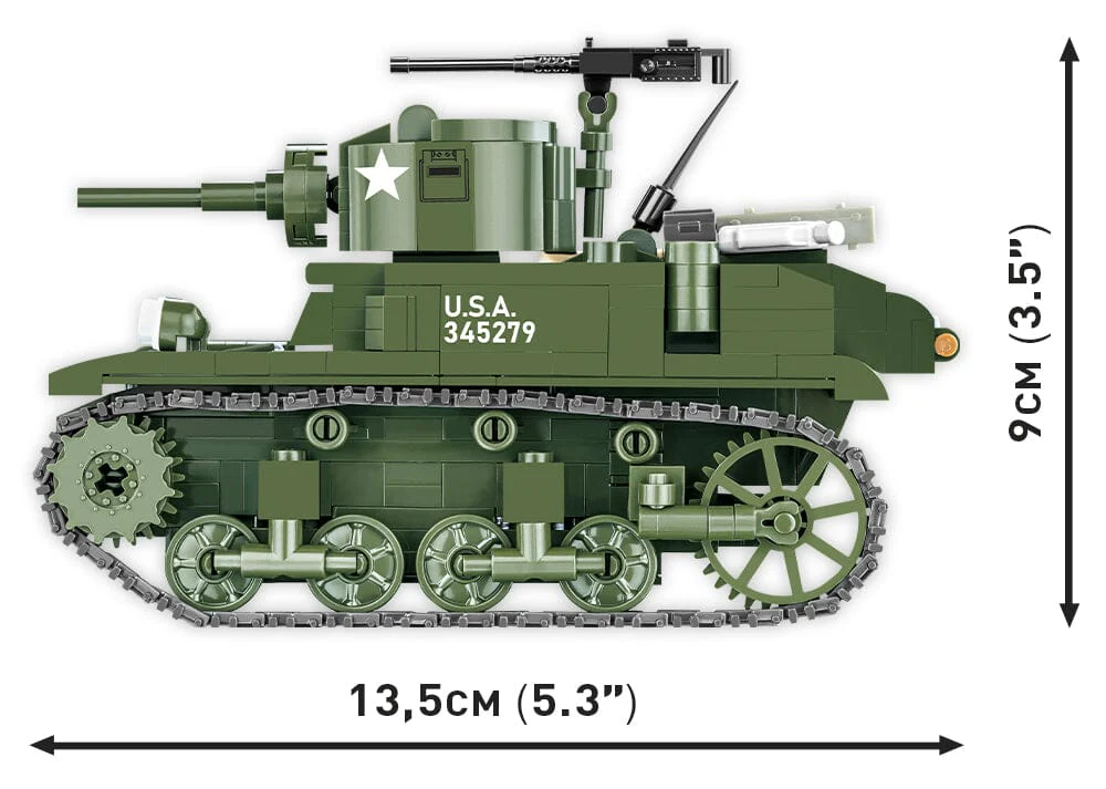M3 Stuart brick tank model - COBI 3129 - 511 bricks - Image 2