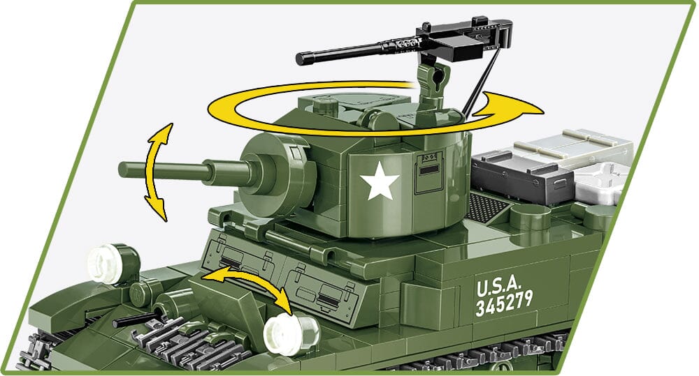 M3 Stuart brick tank model - COBI 3129 - 511 bricks - Image 4