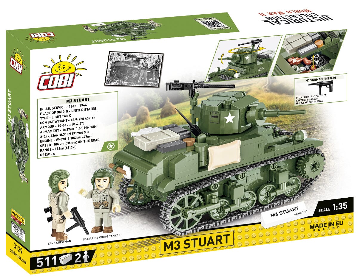 M3 Stuart brick tank model - COBI 3129 - 511 bricks - Image 8