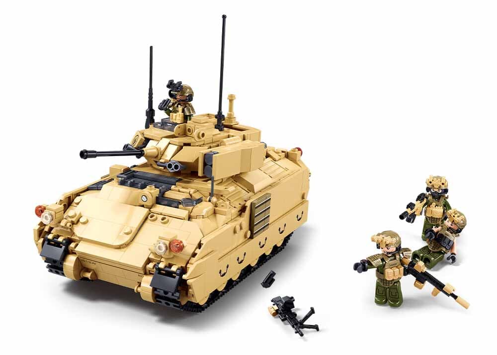 M3A3S Bradley brick tank model - Sluban M38-B1363 - 905 bricks - Image 2