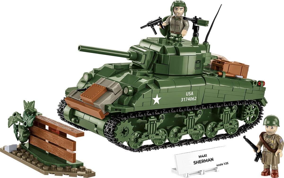 M4A1 Sherman brick tank model - COBI 3126 - 663 bricks