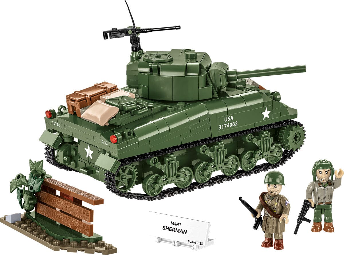 M4A1 Sherman brick tank model - COBI 3126 - 663 bricks - Image 2