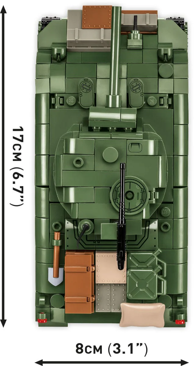 M4A1 Sherman brick tank model - COBI 3126 - 663 bricks - Image 4