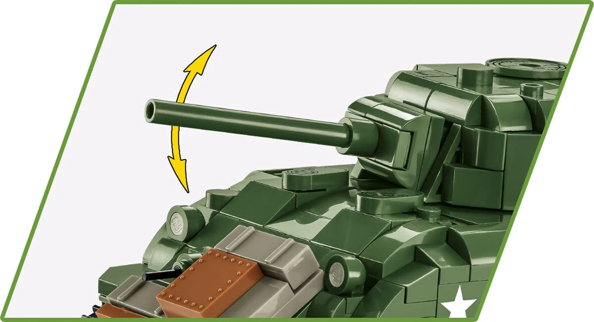 M4A1 Sherman brick tank model - COBI 3126 - 663 bricks - Image 5