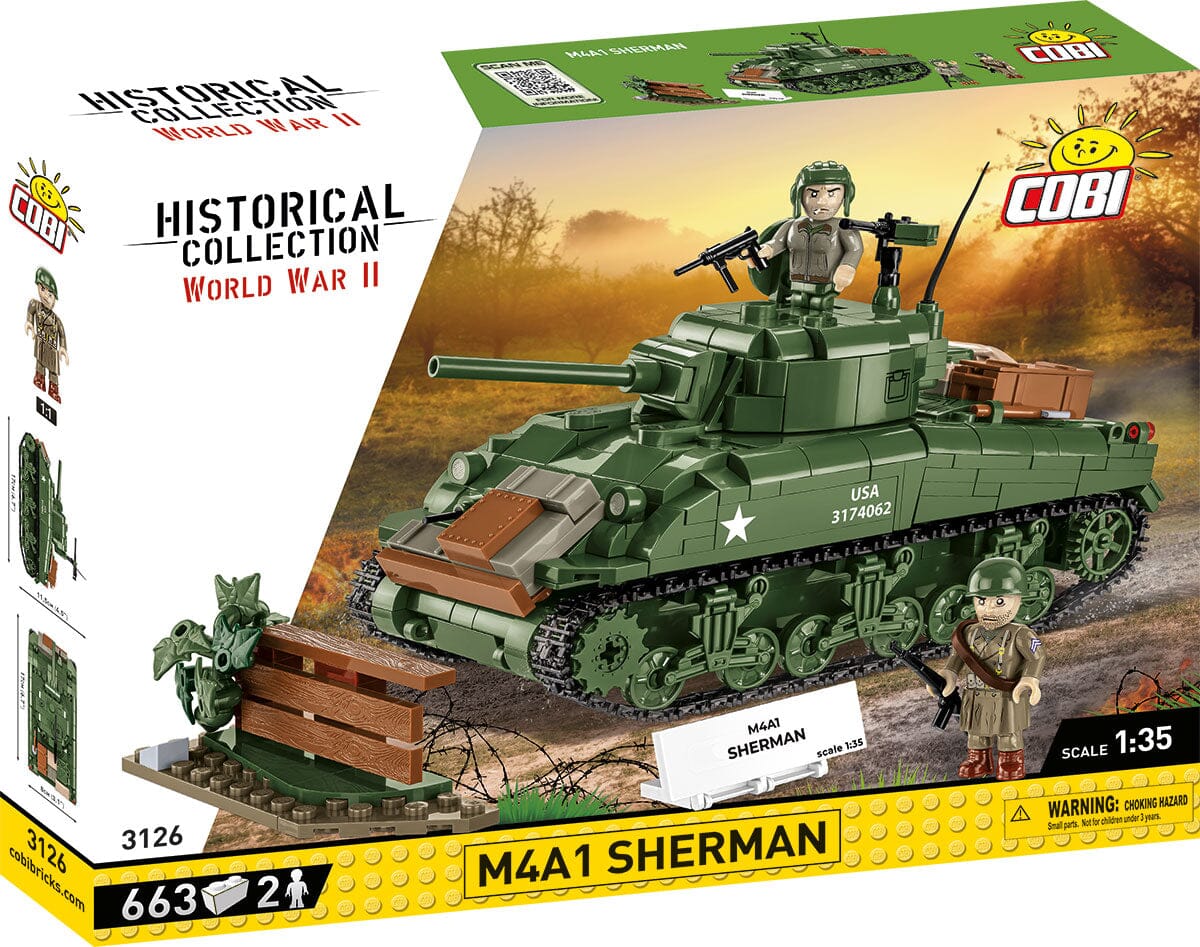 M4A1 Sherman brick tank model - COBI 3126 - 663 bricks - Image 8