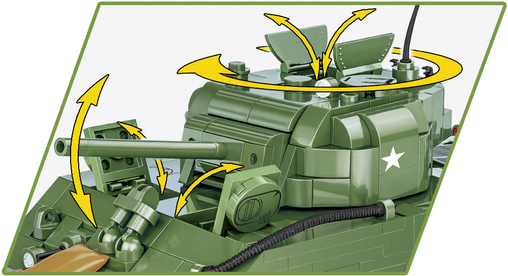 M4A3 Sherman tank brick model - COBI 2570 - 852 bricks - Image 7
