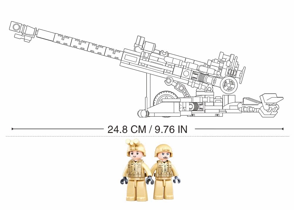 M777 Howitzer brick model - Sluban M38-B0890 - 258 bricks - Image 2