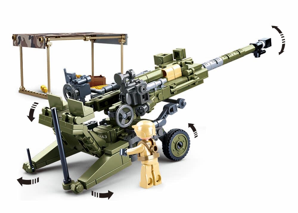 M777 Howitzer brick model - Sluban M38-B0890 - 258 bricks - Image 3