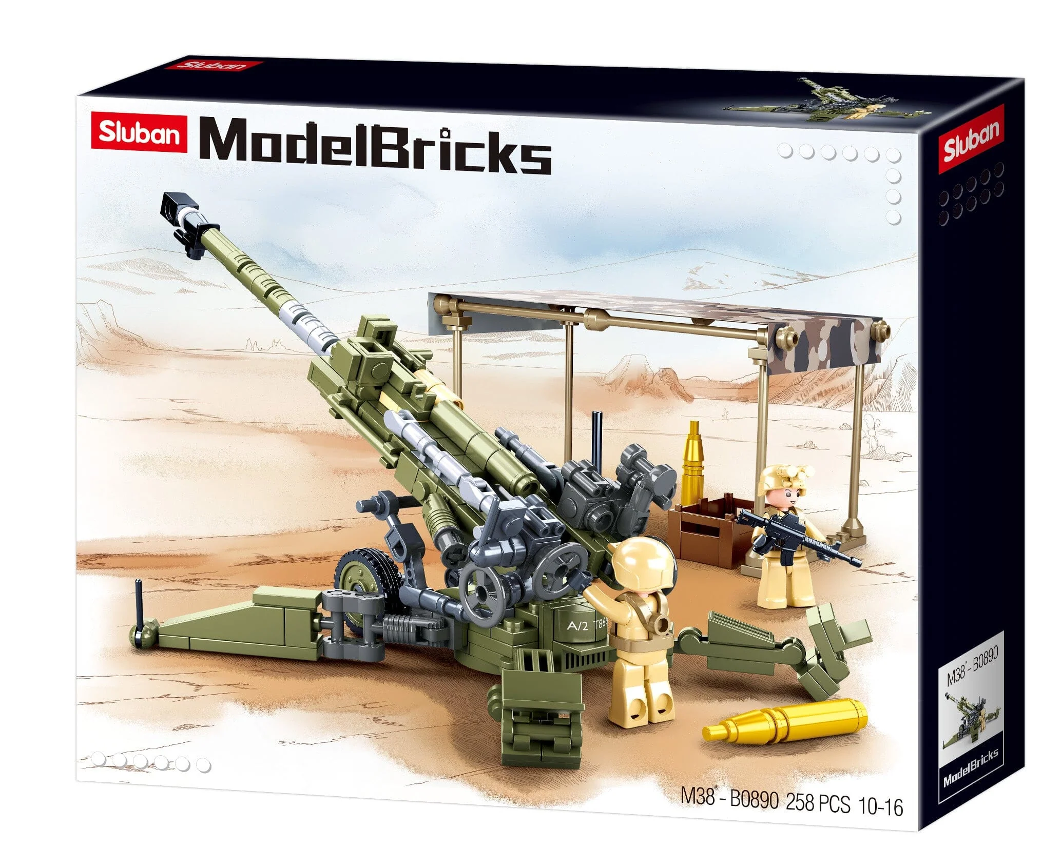 M777 Howitzer brick model - Sluban M38-B0890 - 258 bricks - Image 5