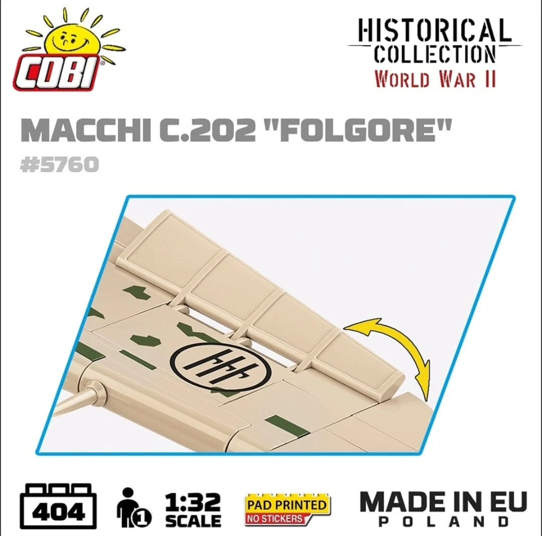 Macchi C. 202 Folgore brick plane model - COBI 5760 - 405 bricks - Image 10