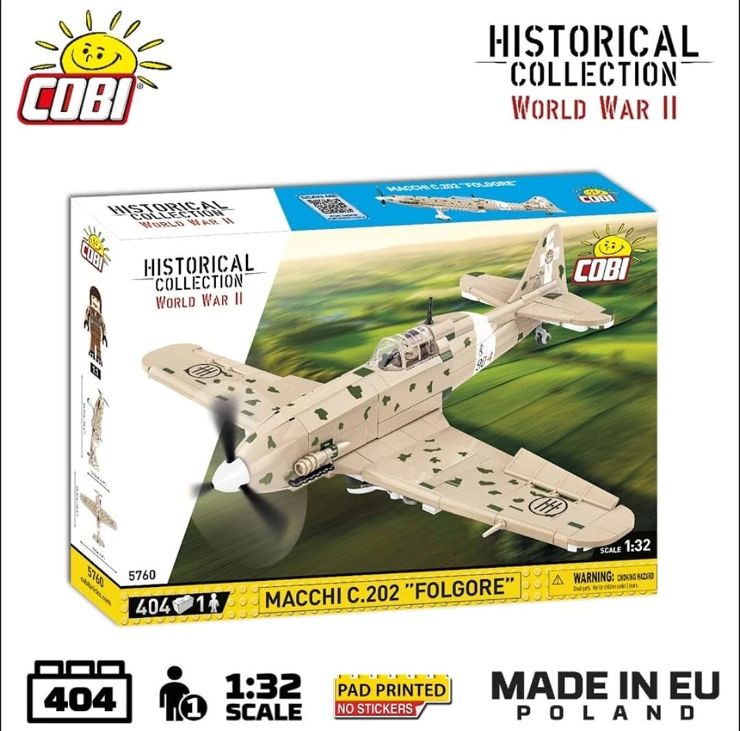Macchi C. 202 Folgore brick plane model - COBI 5760 - 405 bricks - Image 3