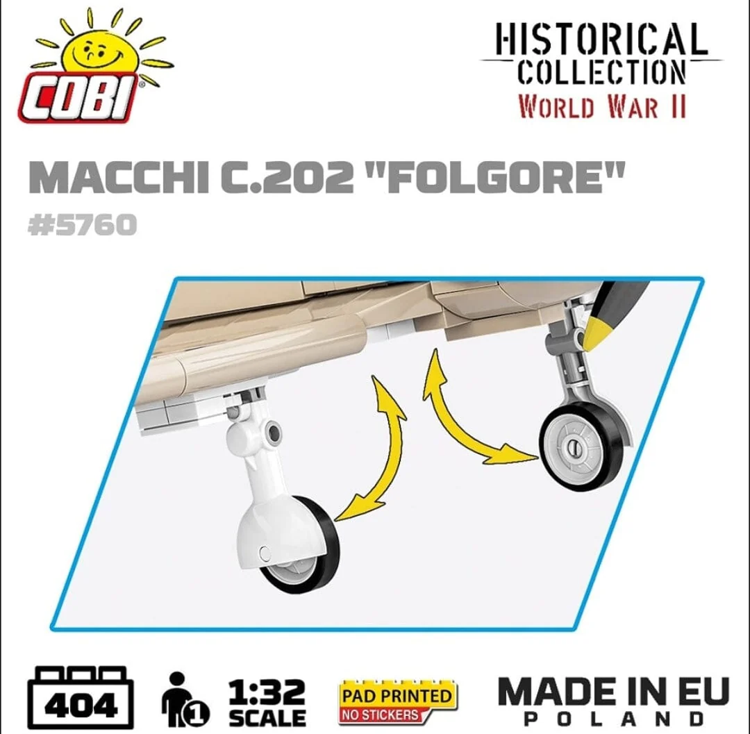 Macchi C. 202 Folgore brick plane model - COBI 5760 - 405 bricks - Image 9