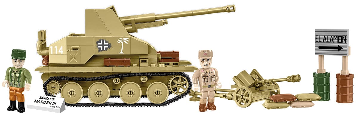 Marder III (Sd.Kfz.139) brick model tank - COBI 3131 - 486 bricks - Image 3