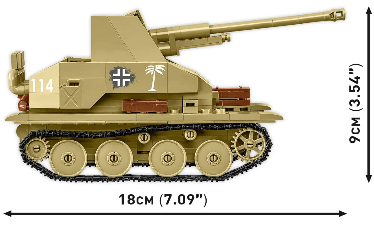 Marder III (Sd.Kfz.139) brick model tank - COBI 3131 - 486 bricks - Image 5