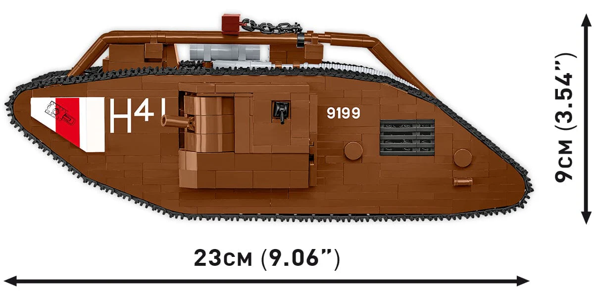 Mark V (Male) no. 9199 WWI brick model - COBI 2995 - 844 bricks - Image 3