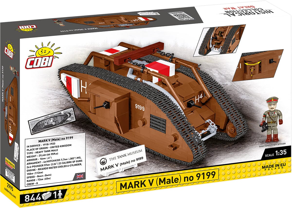 Mark V (Male) no. 9199 WWI brick model - COBI 2995 - 844 bricks - Image 6