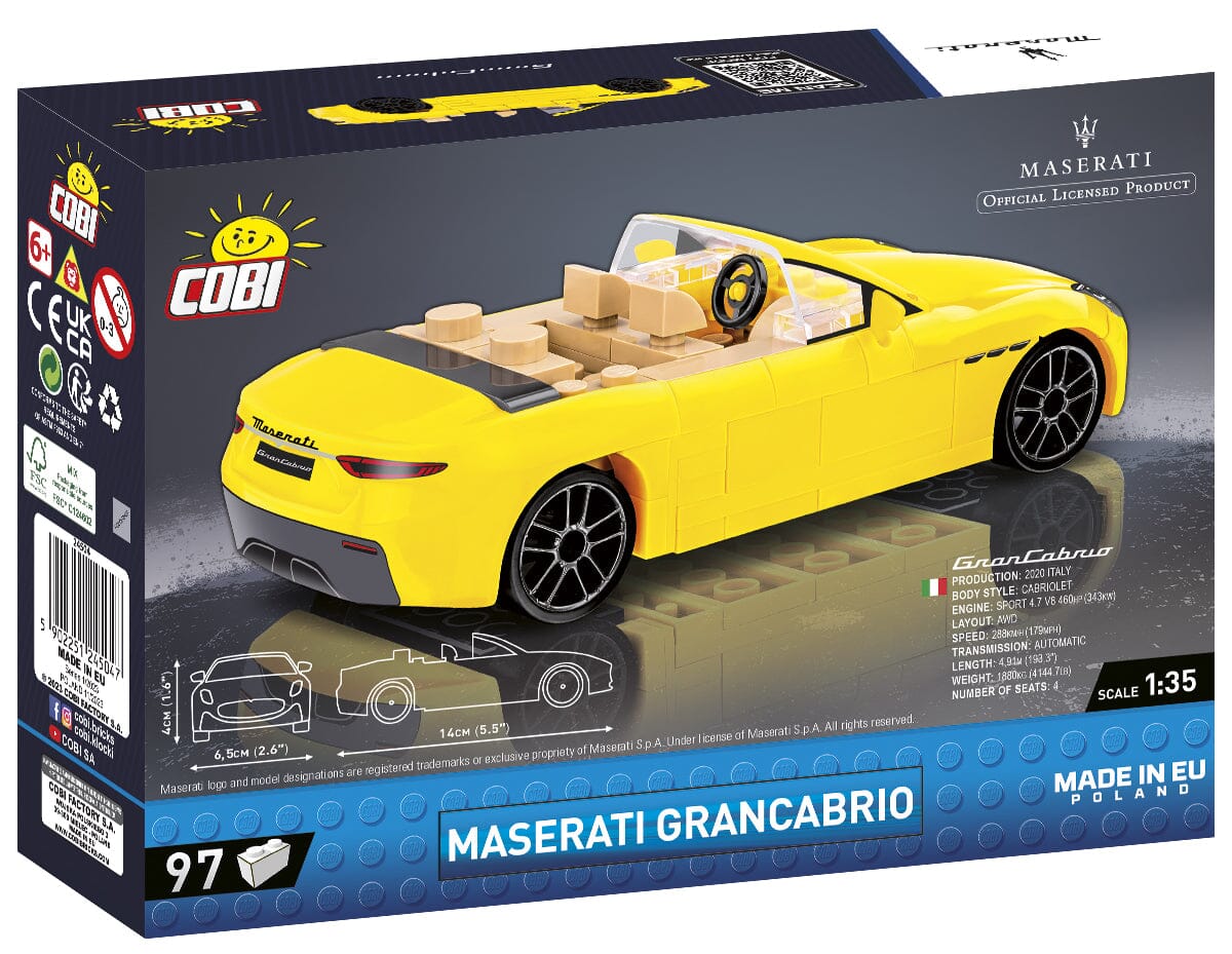 Maserati Grancabrio brick model car - COBI 24504 - 97 bricks - Image 3