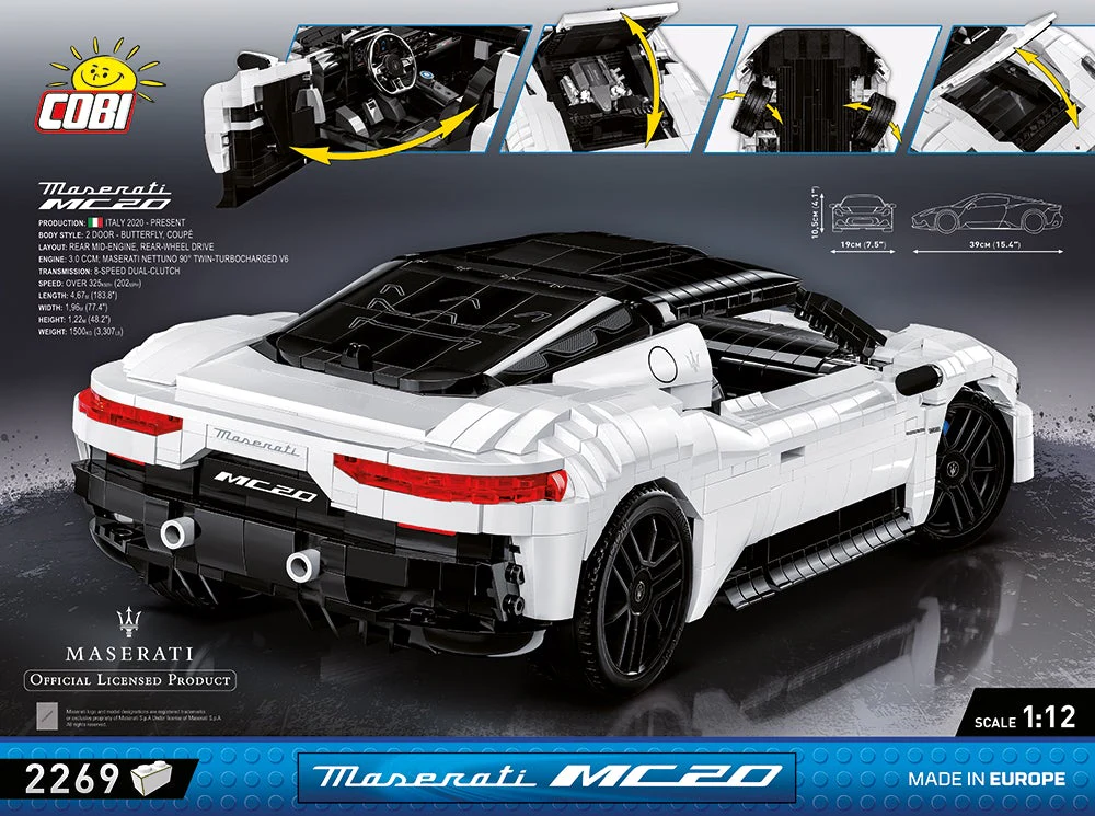 Maserati MC20 brick model car - COBI 24335 - 2269 bricks - Image 11