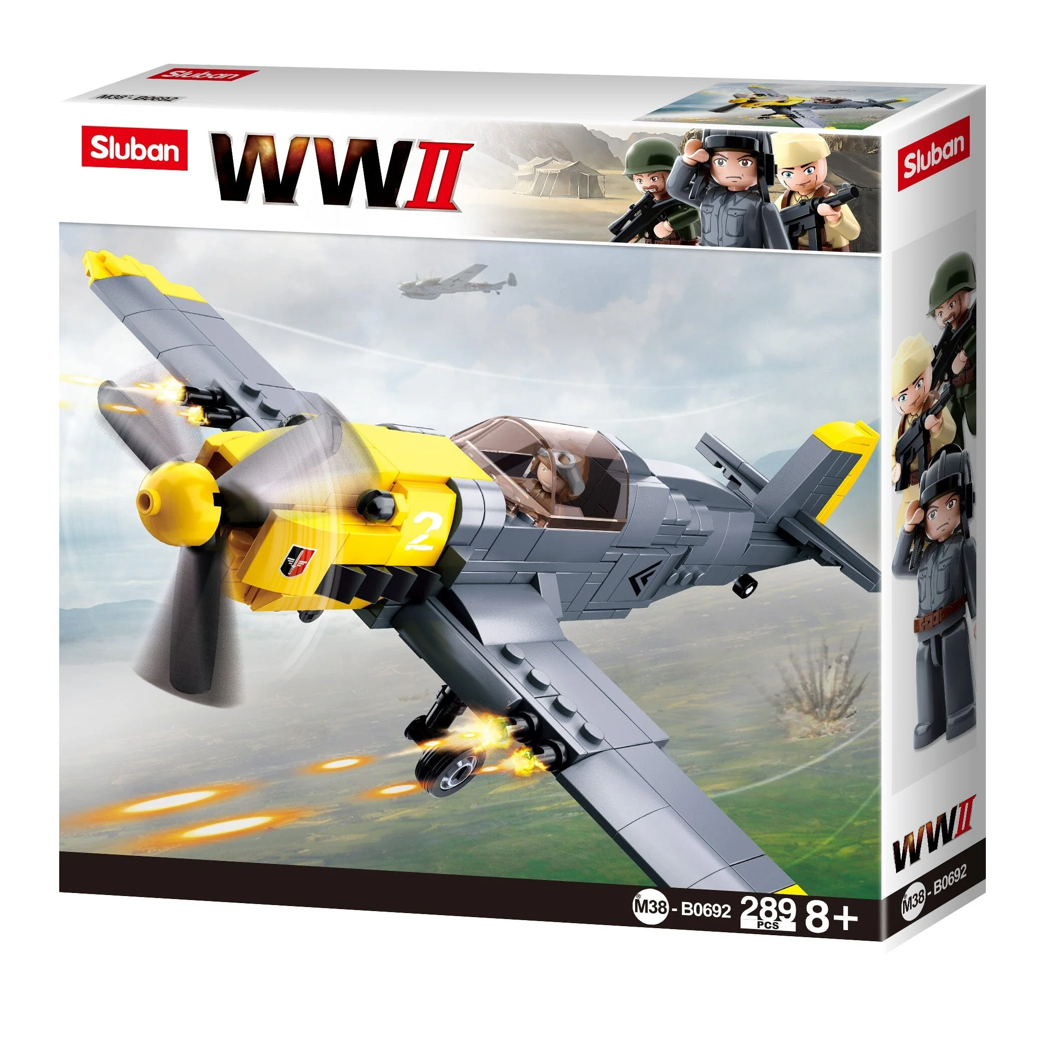 Messerschimitt BF 109 brick model plane - Sluban M38-B0692 - 289 bricks - Image 5