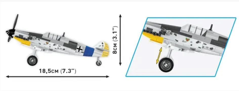 Messerschmitt BF 109 G brick plane model - COBI 5870 - 125 bricks - Image 5