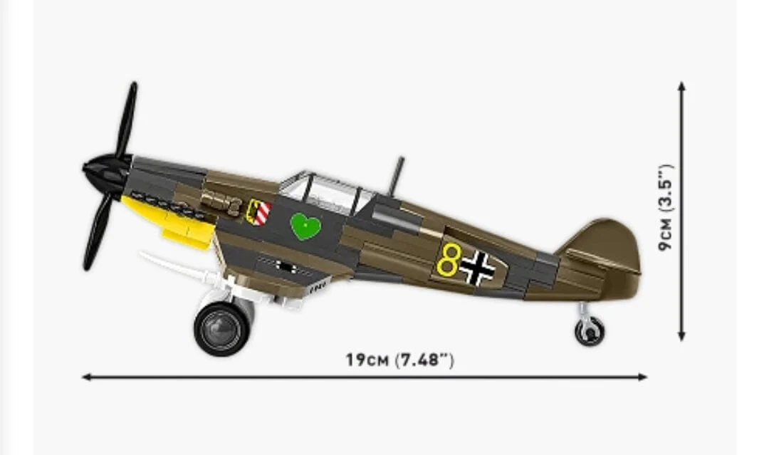 Messerschmitt BF-109F brick plane model - COBI 5873 - 123 bricks - Image 3
