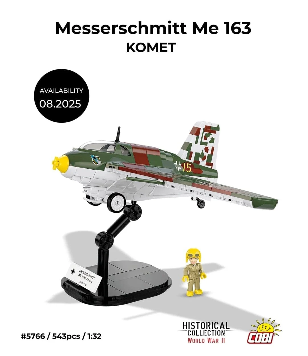 Messerschmitt Me 163B Komet brick plane model - COBI 5766 - 543 bricks - Image 4