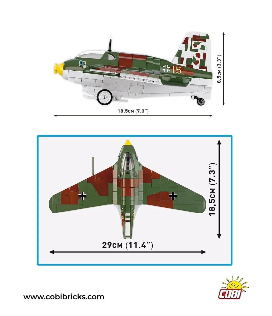 Messerschmitt Me 163B Komet brick plane model - COBI 5766 - 543 bricks - Image 6