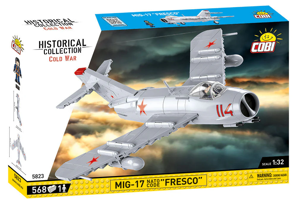 MIG-17 "Fresco" brick plane model - COBI 5823 - 568 bricks