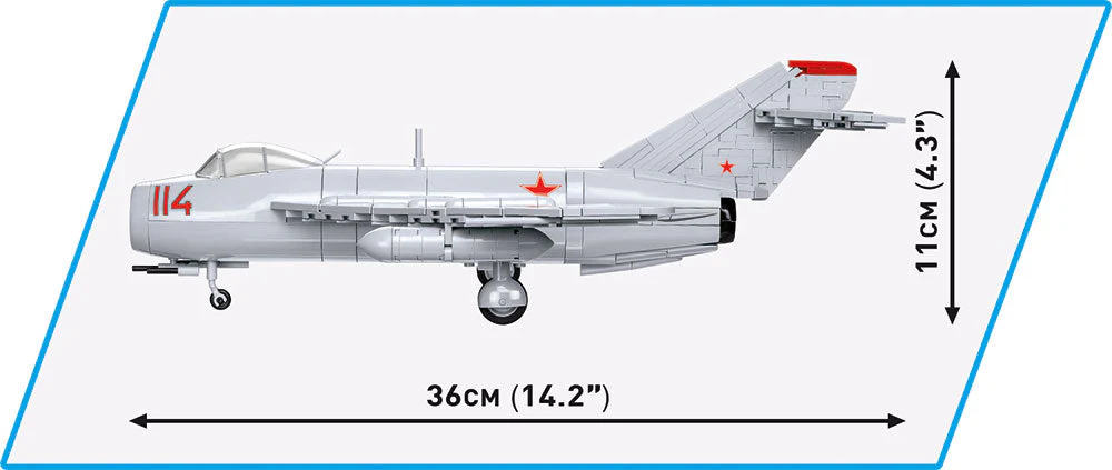 MIG-17 "Fresco" brick plane model - COBI 5823 - 568 bricks - Image 3