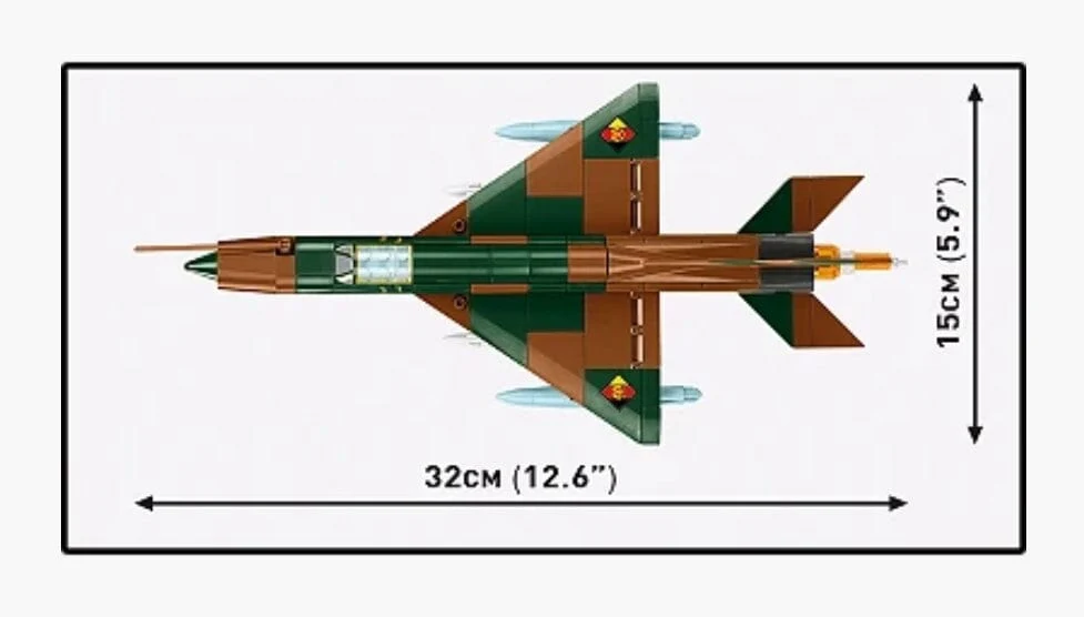 MIG-21 brick plane model - COBI 5919 - 396 bricks - Image 5