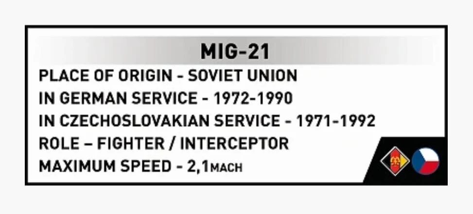 MIG-21 brick plane model - COBI 5919 - 396 bricks - Image 6