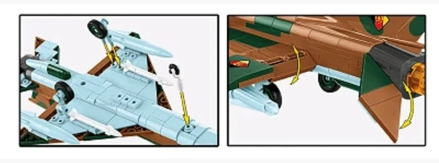 MIG-21 brick plane model - COBI 5919 - 396 bricks - Image 7