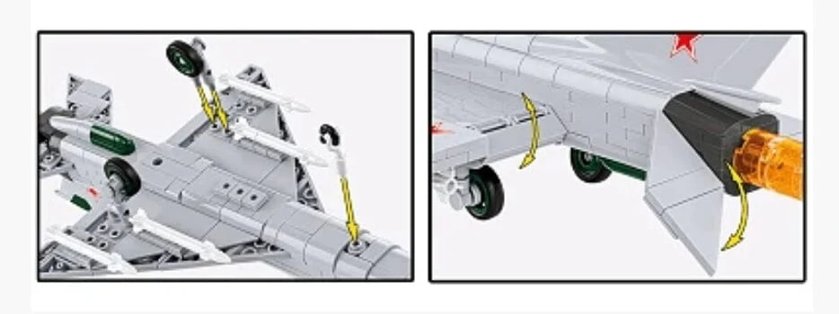 MIG-21 MF brick plane model - COBI 5918 - 381 bricks - Image 4