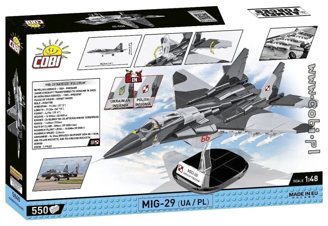 MIG 29 brick plane model - COBI 5840 - 590 bricks - Image 2