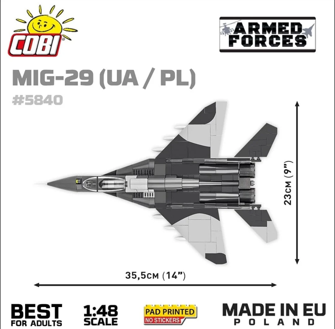 MIG 29 brick plane model - COBI 5840 - 590 bricks - Image 6