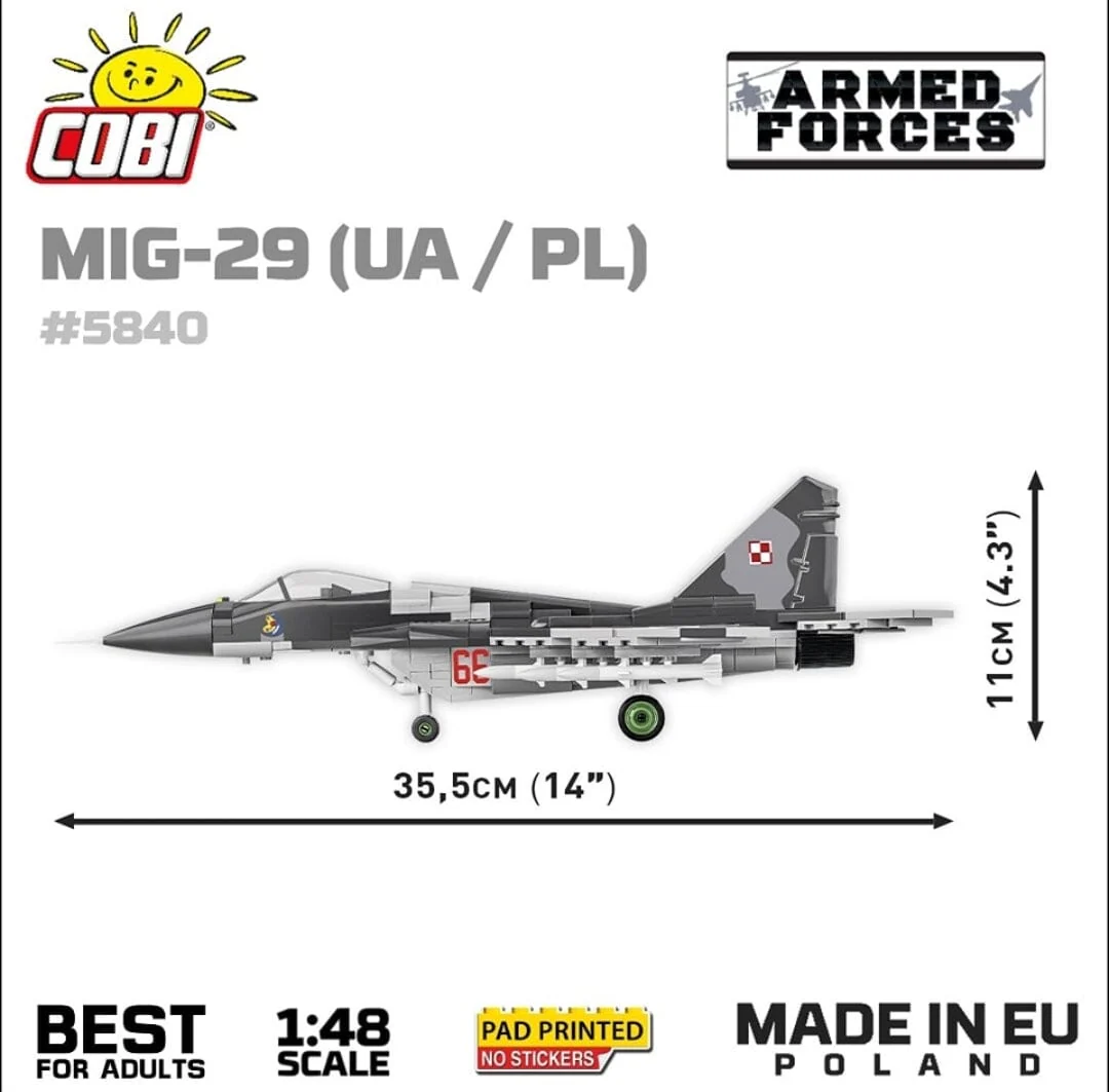 MIG 29 brick plane model - COBI 5840 - 590 bricks - Image 7